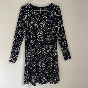 Ralph Lauren navy knit long sleeve dress size 6.